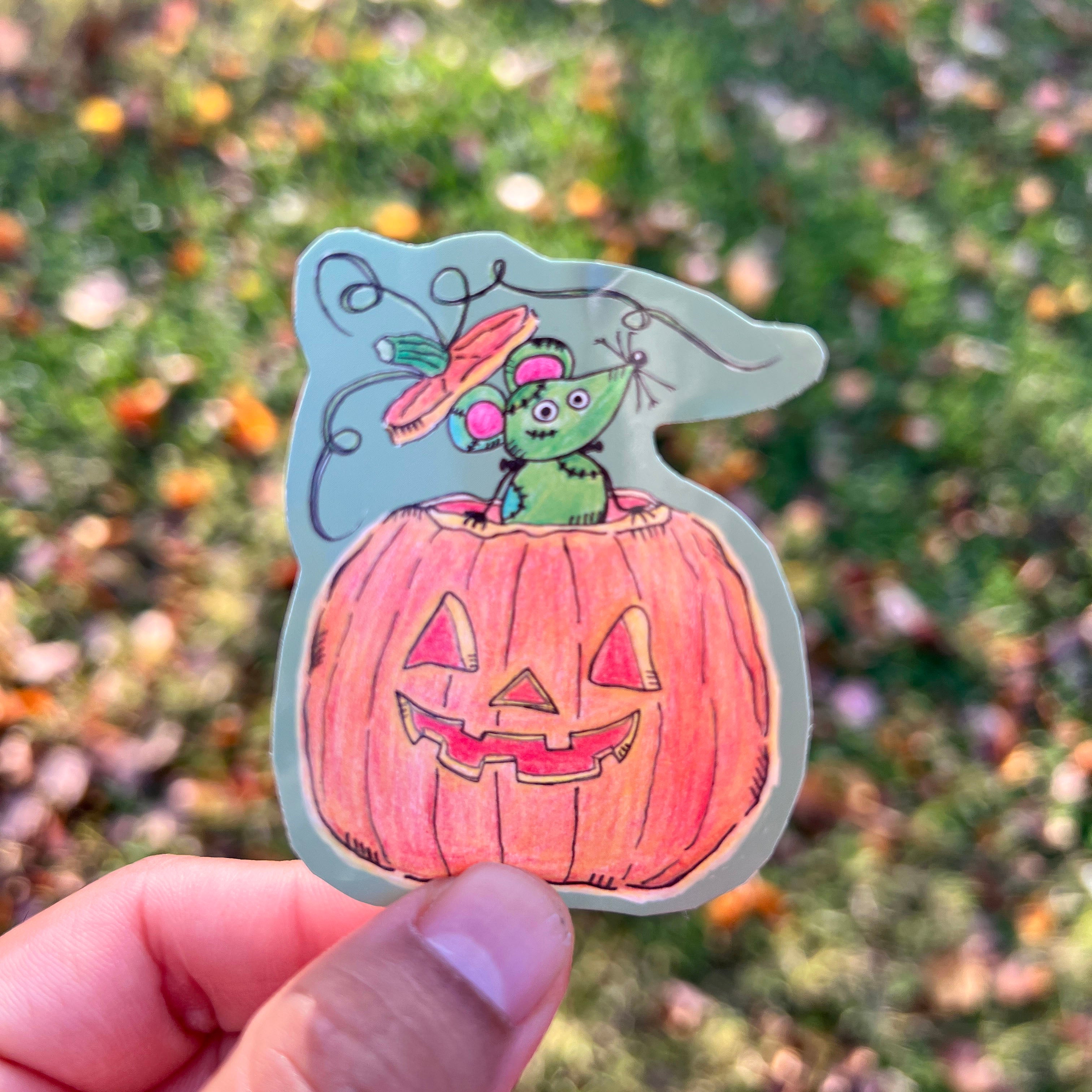 pumpkin frankenmouse sticker