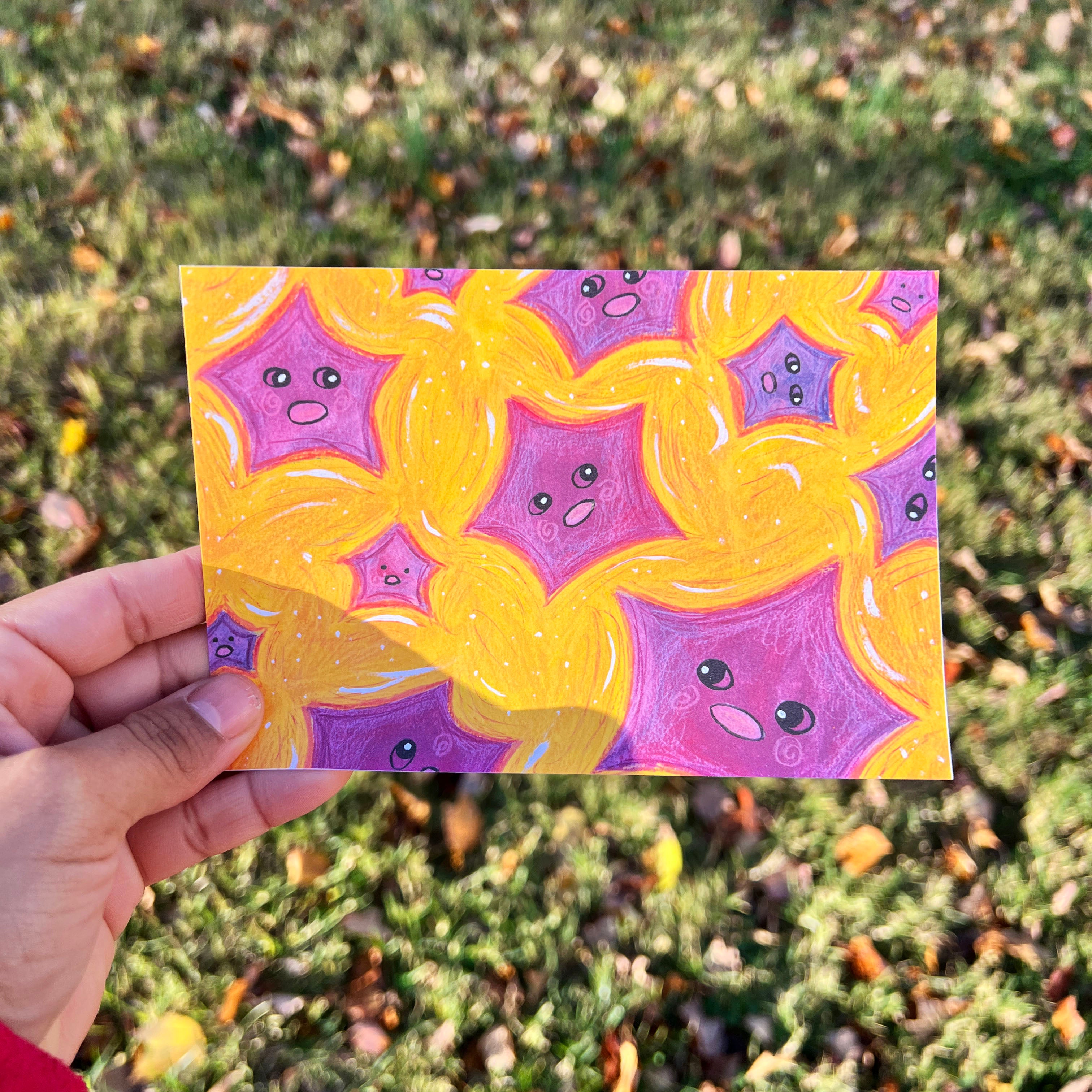 silly stars postcard